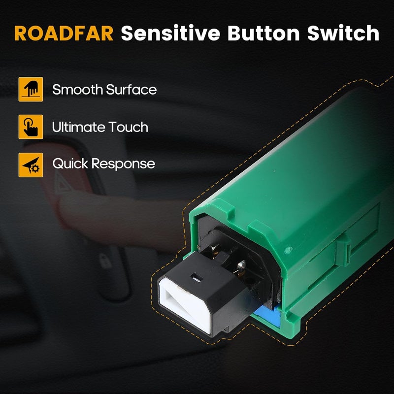 ROADFAR OE 10359036 Front Hazard Warning Switch fits for Chevrolet Corvette 1997-2004 - Image 4